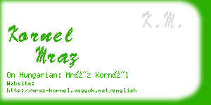 kornel mraz business card